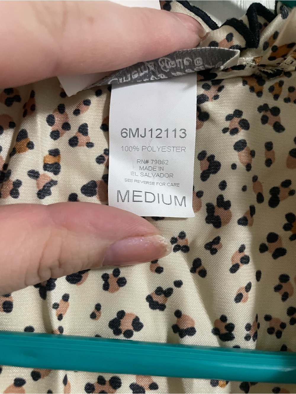 Satin Cream Animal-Print Ruffle Robe - Picture 3 of 5